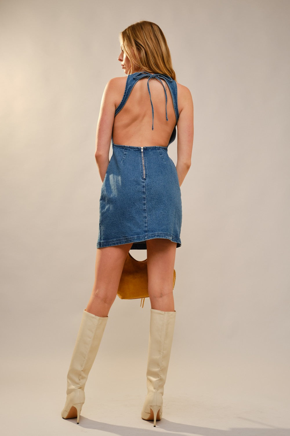 This ain’t my First Rodeo Halter Denim Dress