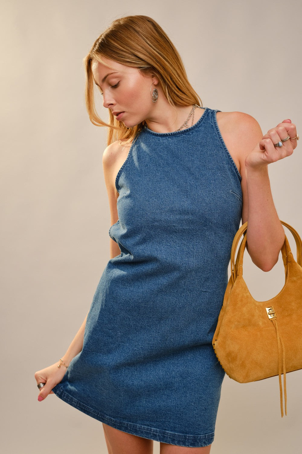 This ain’t my First Rodeo Halter Denim Dress