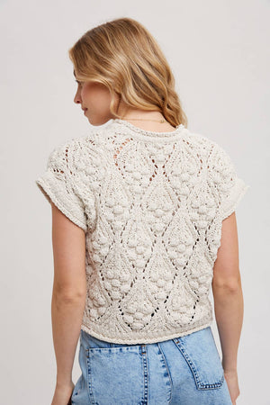 Little Spouse Sweater Top in Cream