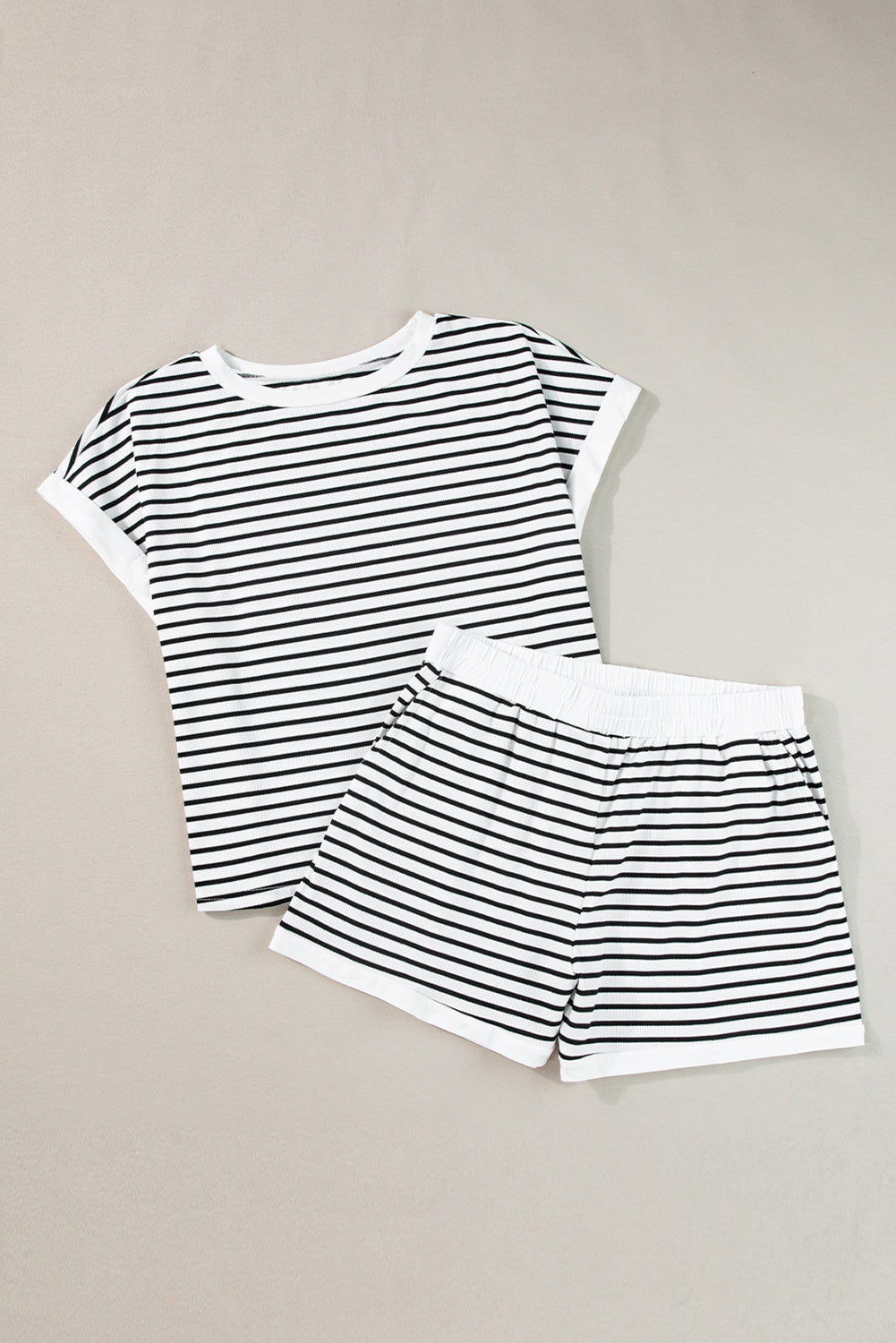 Too Good to be True Stripped Short Set