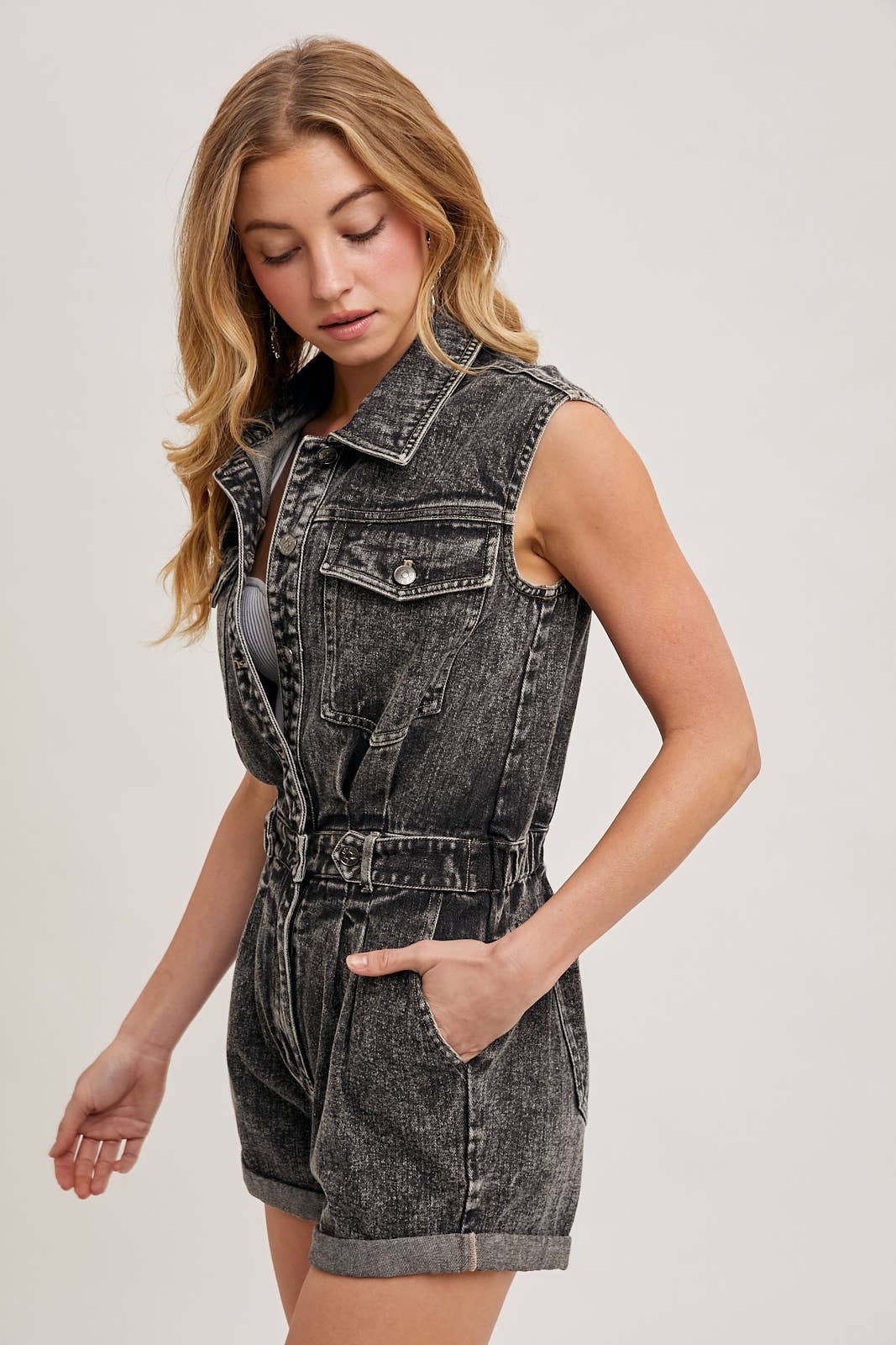 Another Vice Denim Romper