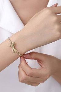 18K STAINLESS STEEL TARNISH FREE BOW BRACELET