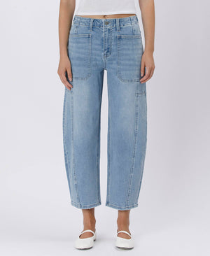 C'mon Cowgirl High Rise Barrel Jeans