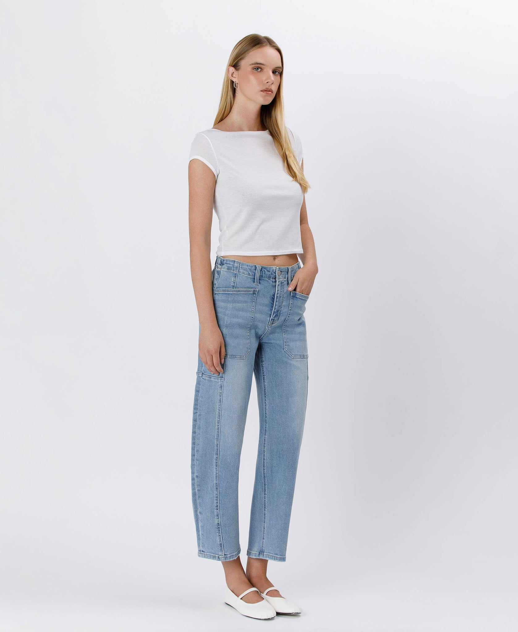 C'mon Cowgirl High Rise Barrel Jeans
