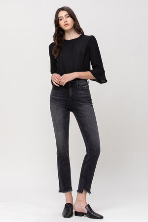 High Rise Straight Crop Denim