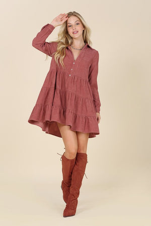 The One Corduroy Tiered Dress