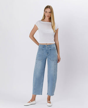 C'mon Cowgirl High Rise Barrel Jeans