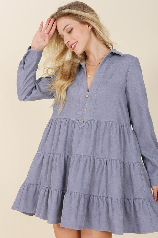 The One Corduroy Tiered Dress