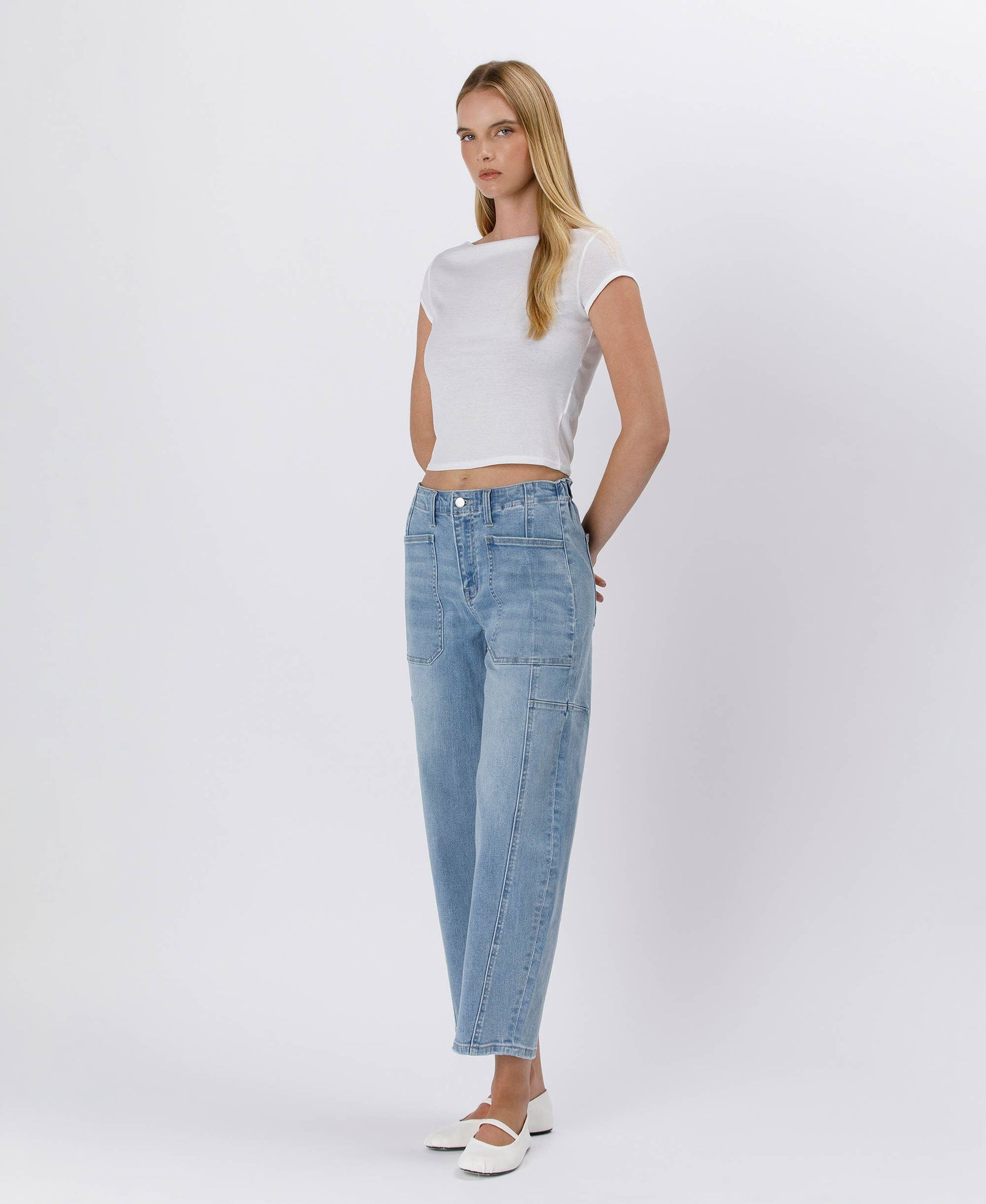 C'mon Cowgirl High Rise Barrel Jeans