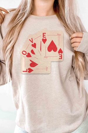 LOVE CARDS Graphic Sweatshirt