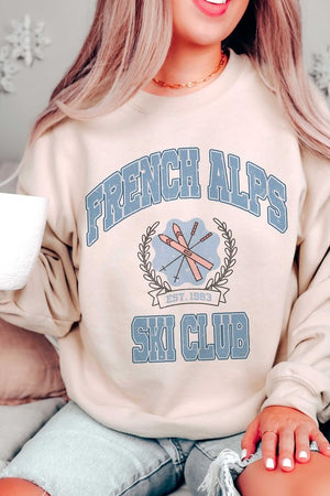 French Alps Ski Club  Graphic Sweatshirt