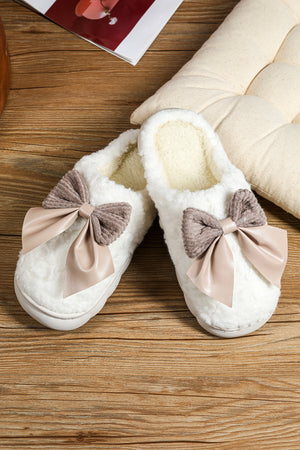 Bow Sherpa Slippers