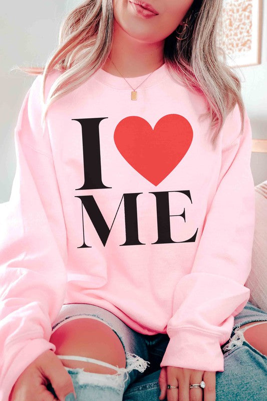 I LOVE ME Graphic Sweatshirt