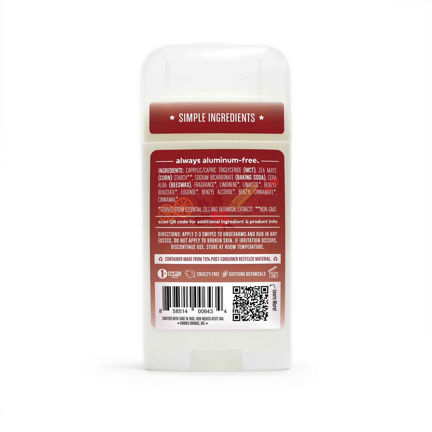 Sweet Orange & Cinnamon Original Deodorant