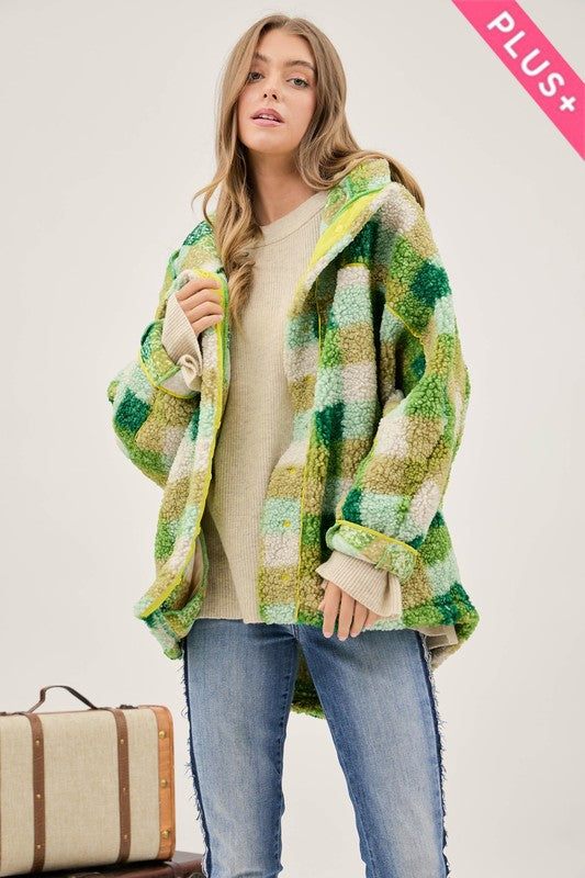 In The Forest Sherpa Plaid Jacket