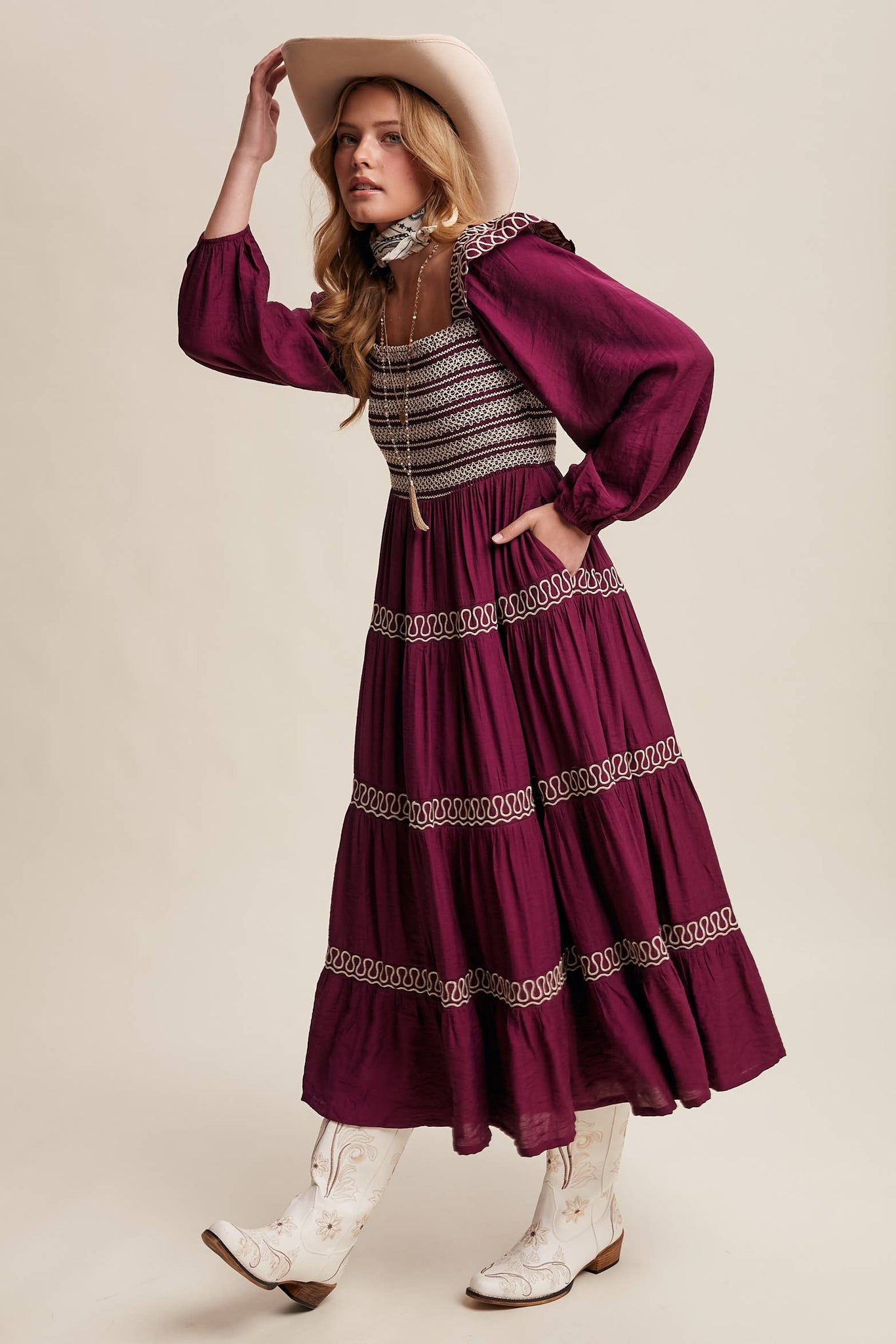 Lonesome Dove Western Smocked Dress