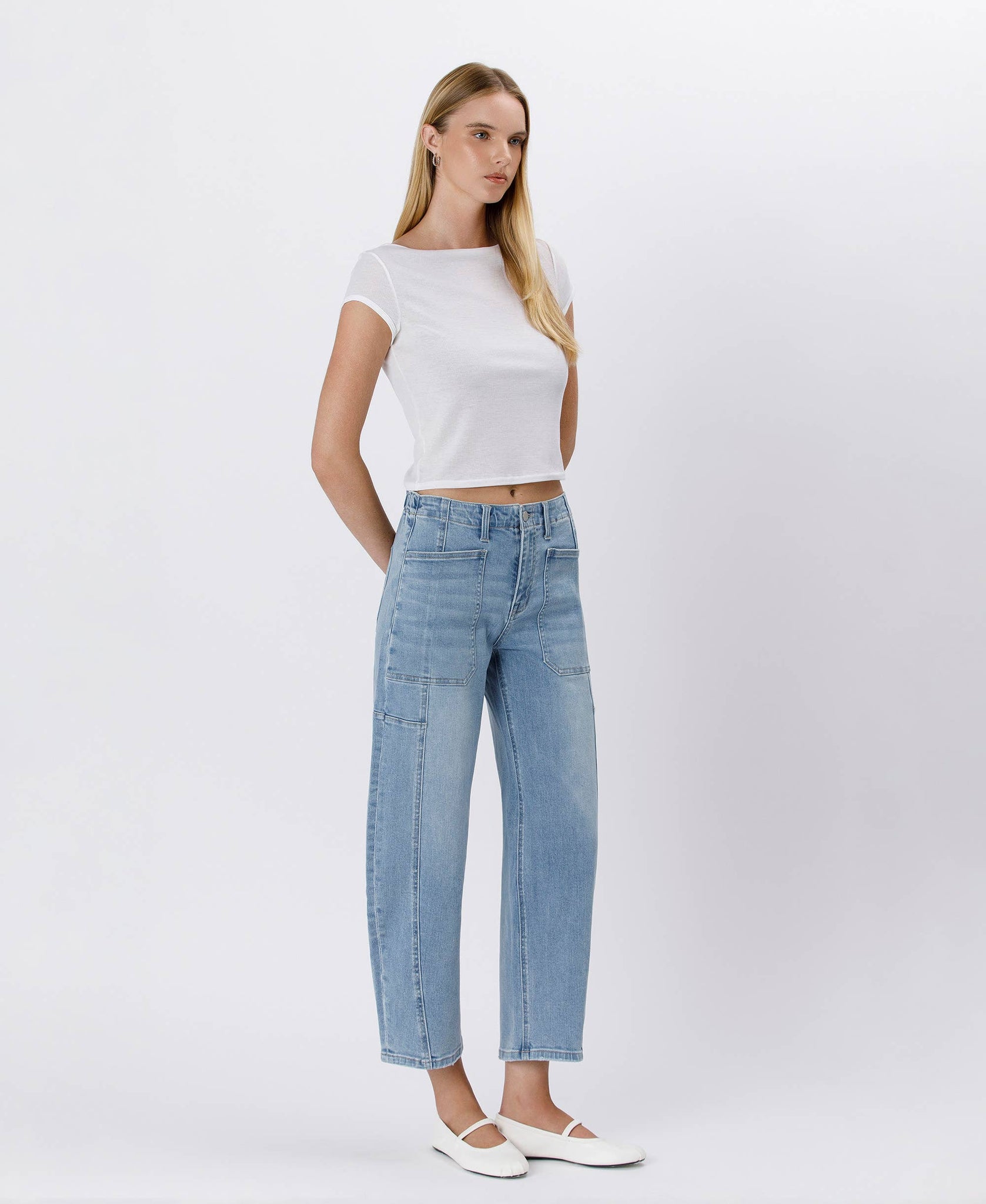 C'mon Cowgirl High Rise Barrel Jeans