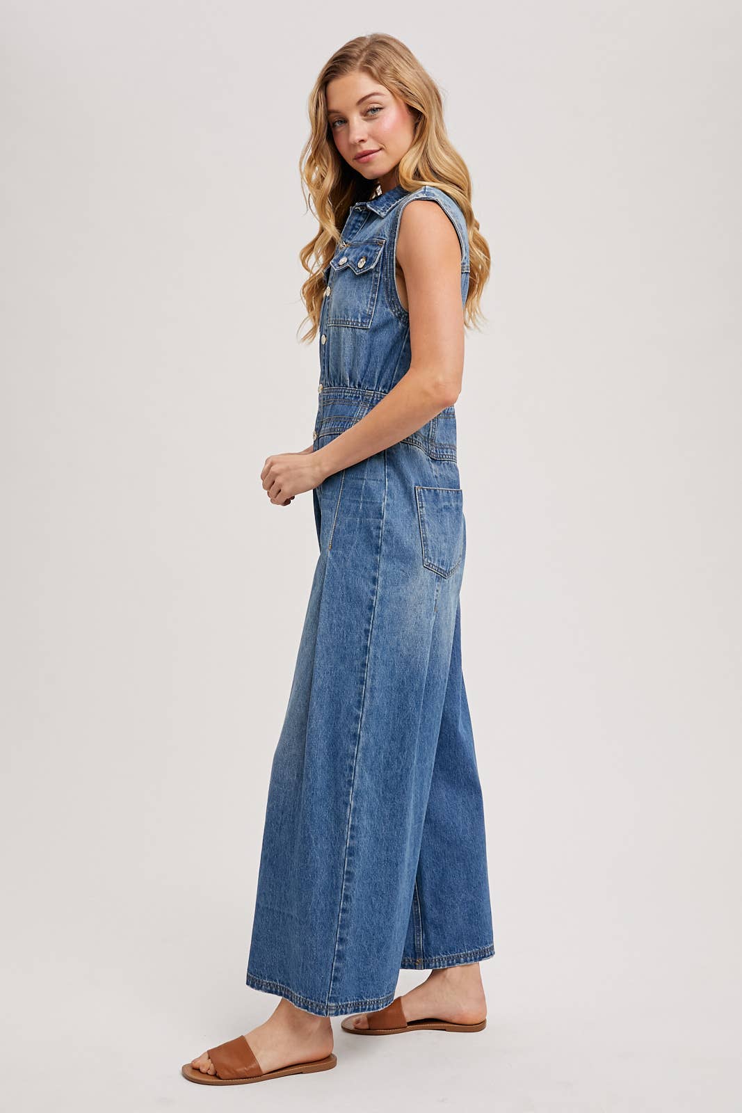 Somewhere Over Laredo Denim Jumpsuit