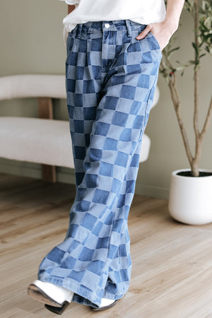 All Checked Out Denim. Pants