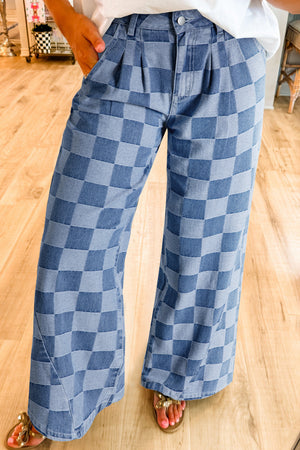 All Checked Out Denim. Pants