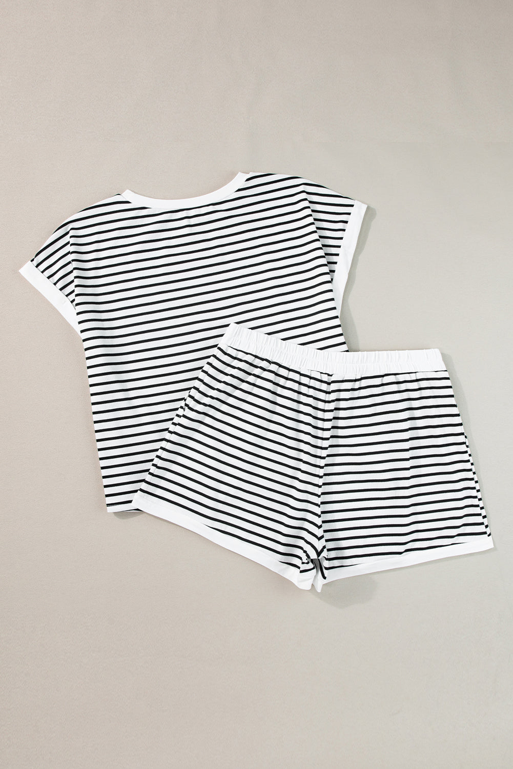 Too Good to be True Stripped Short Set
