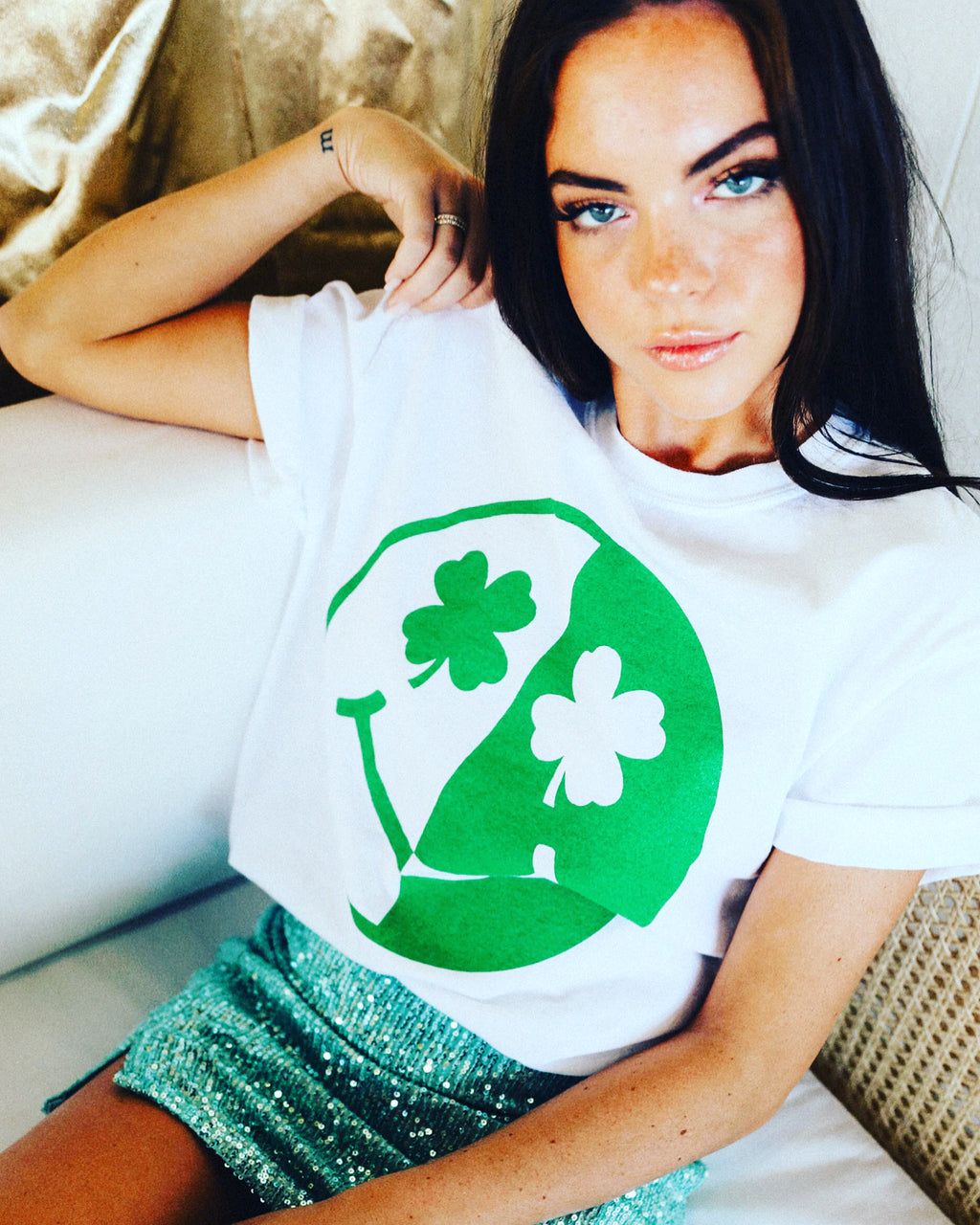 Shamrock Smiley Tee