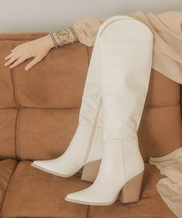 The Clara Knee-High Western Boots