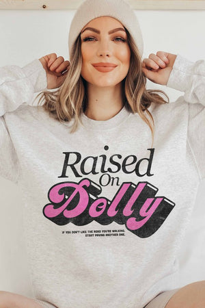 RAISED ON DOLLY SWEATSHIRT PLUS SIZE