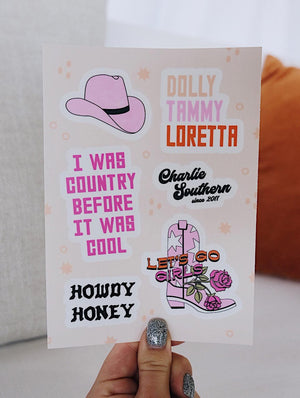 Pink Western Sticker Pack