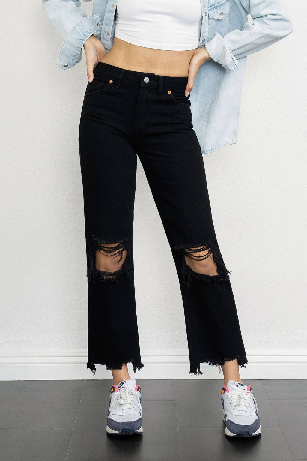 Crop Dad Straight Leg Jean