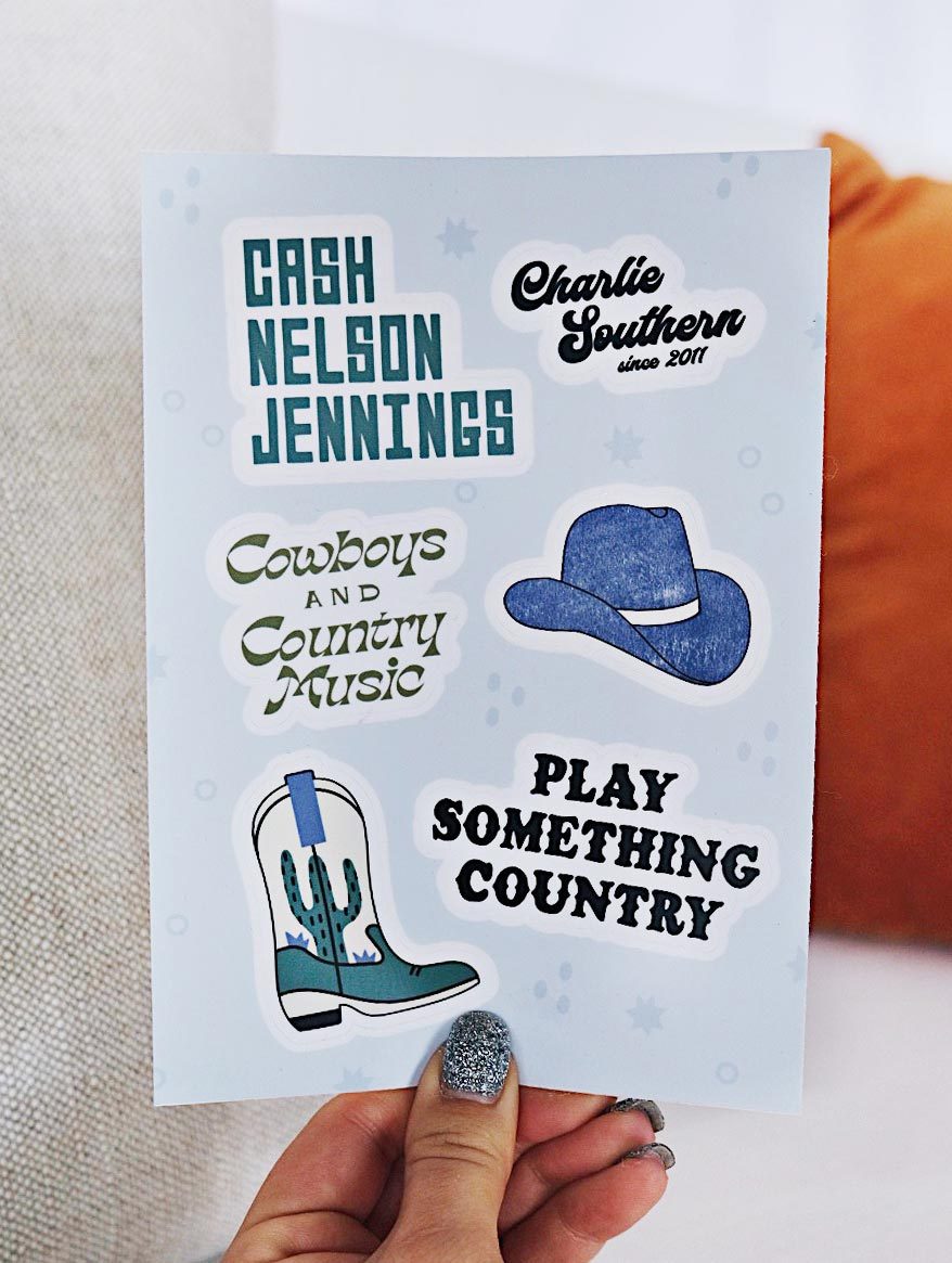 Blue Western Sticker Pack