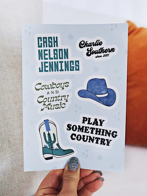 Blue Western Sticker Pack