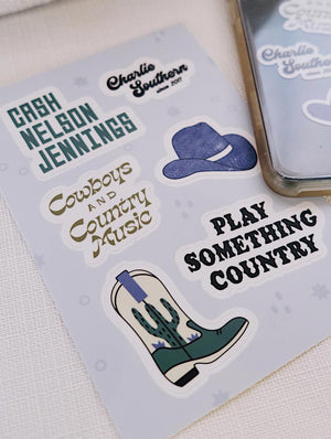 Blue Western Sticker Pack