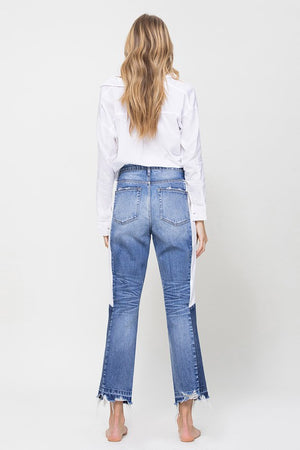 High Rise Straight Crop Denim