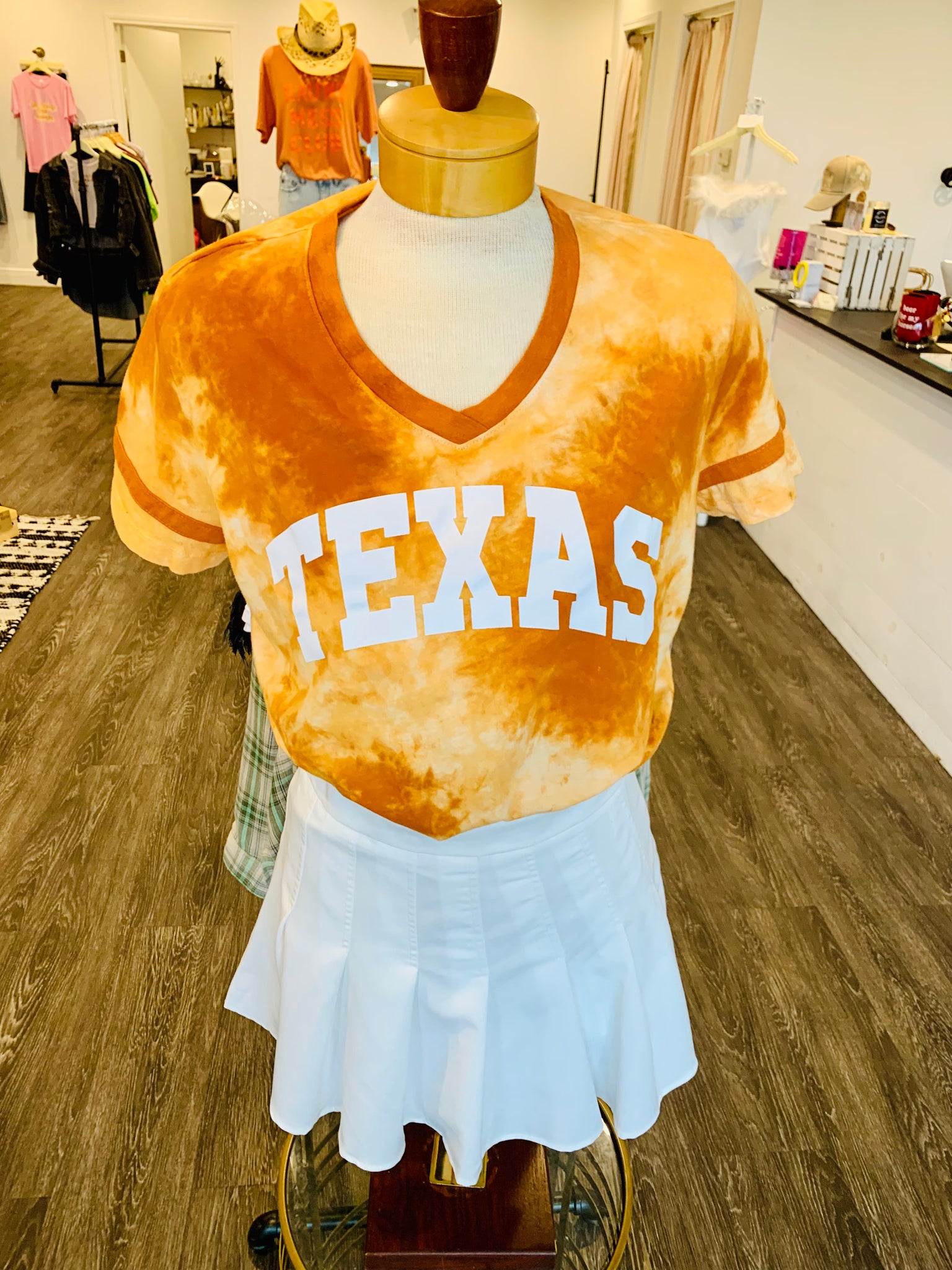 Roller Girl  Bleached Texas Tee