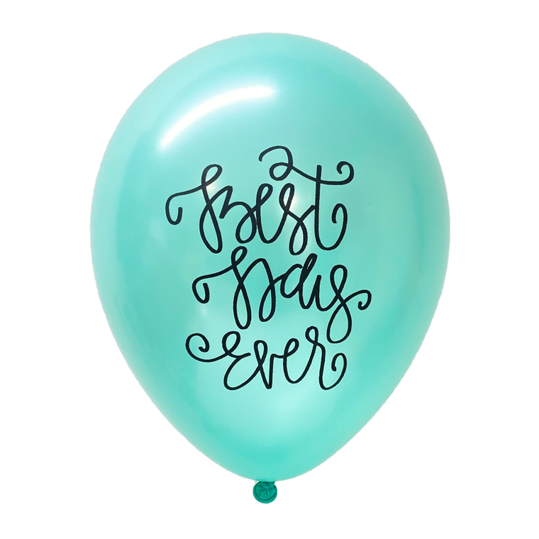 Best Day Ever (Mint Green) Latex Balloons