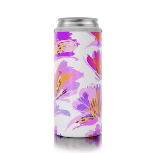 Slim Can Cooler Pastel Flowers